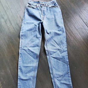 Vintage Levi's 912 Womens Orange Tab Jeans Slim Fit Tapered Leg Sz 9 Med. M 90s